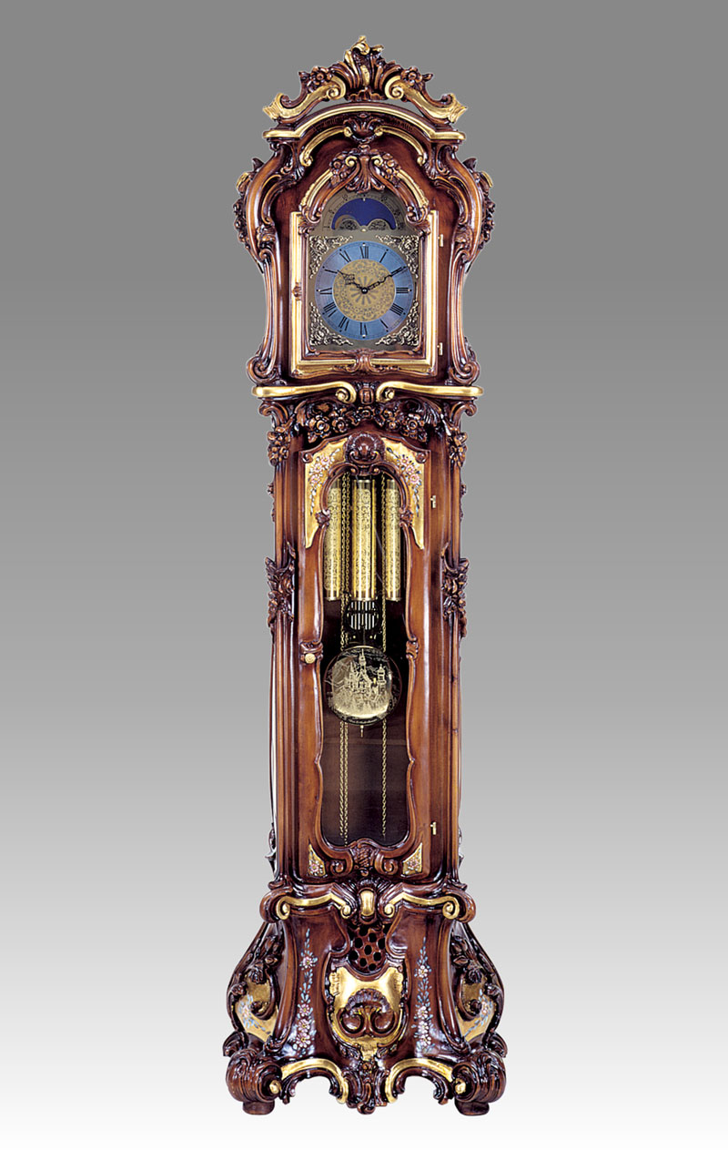 Grandfather clock Art.507/3walnut and gold